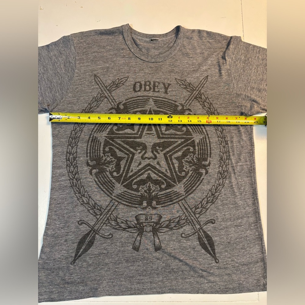Obey Charcoal Heather Gray Graphic Tee T Shirt Unisex Andre the Giant VTG - Picture 7 of 10